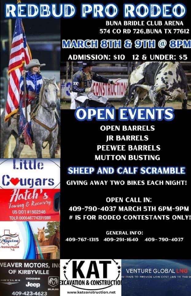 Buna Redbud Rodeo Buna Chamber of Commerce